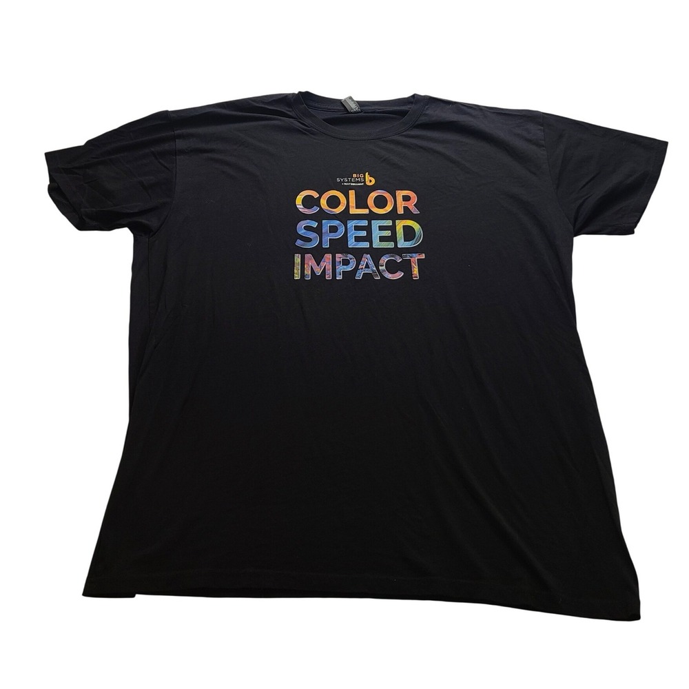 RTP Apparel Big Systems Color Speed Impact Graphic Tee Men's 2XL Cotton Shirt